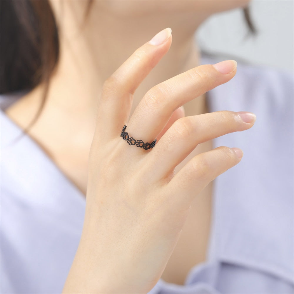 Stainless Steel Cat Paw Ring - cat rings