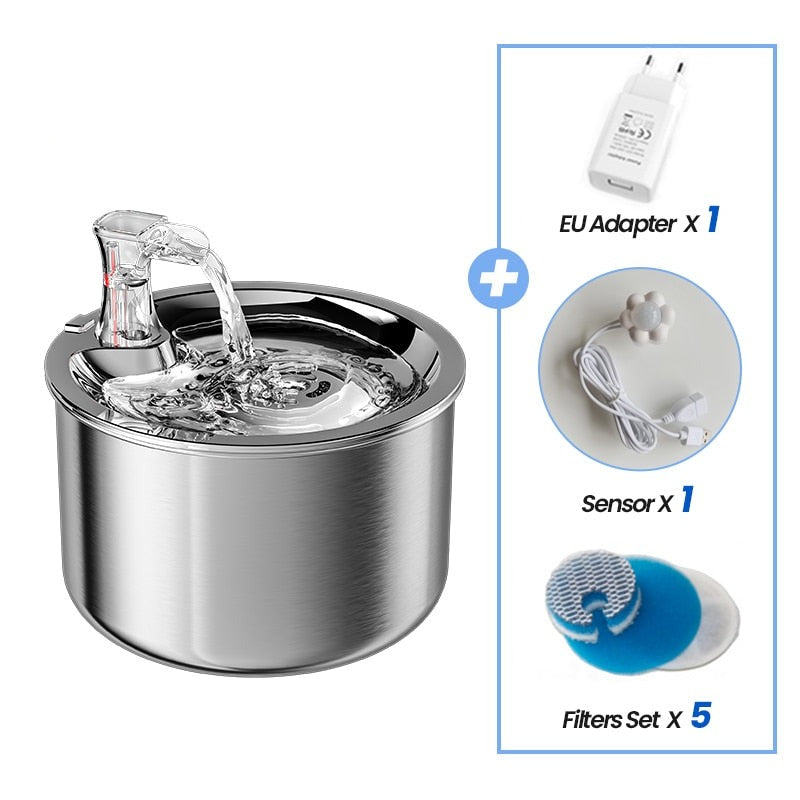 Stainless Steel Cat Water Fountain - Cat water fountain