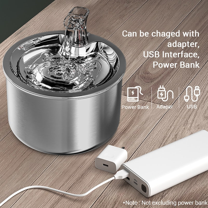 Stainless Steel Cat Water Fountain - Cat water fountain