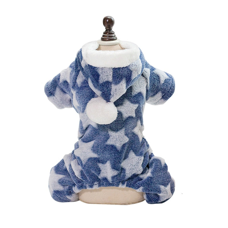 Starry Winter Jacket Clothes for Cats - Blue / S - Clothes