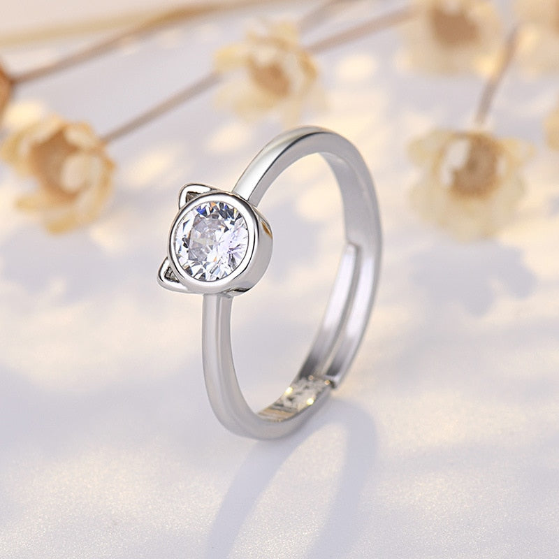 Stone Cats Ring - cat rings