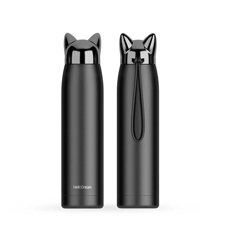 Cat Thermos - Black