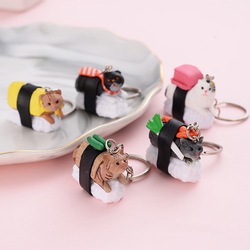 Sushi Cat Keychain - Cat Keychains