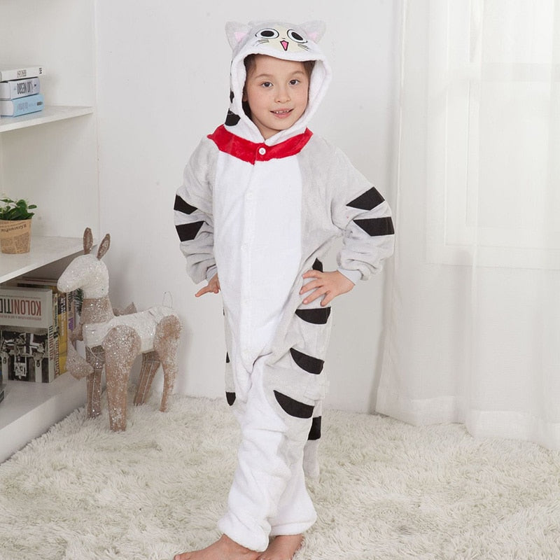 Tabby Cat Kids Kigurumi - Cat pajamas