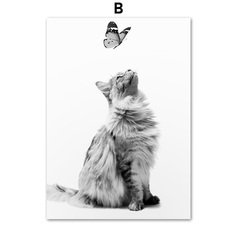 Tabby Cat Wall Art - 13X18 cm Unframed / Hello