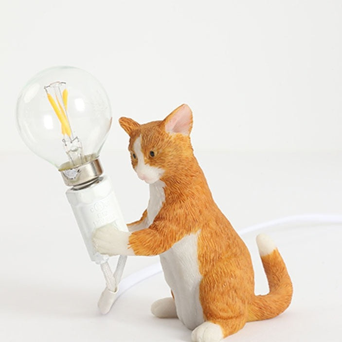 Table Cat Lamp Light - Orange Give