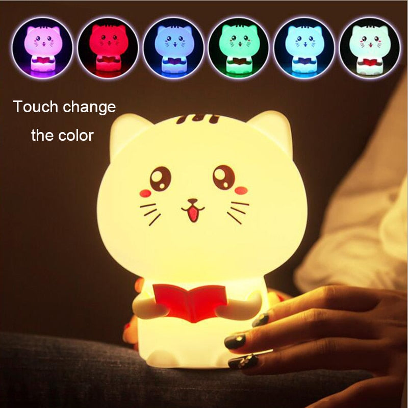 Talking Cat Lamp Light - Touch Style