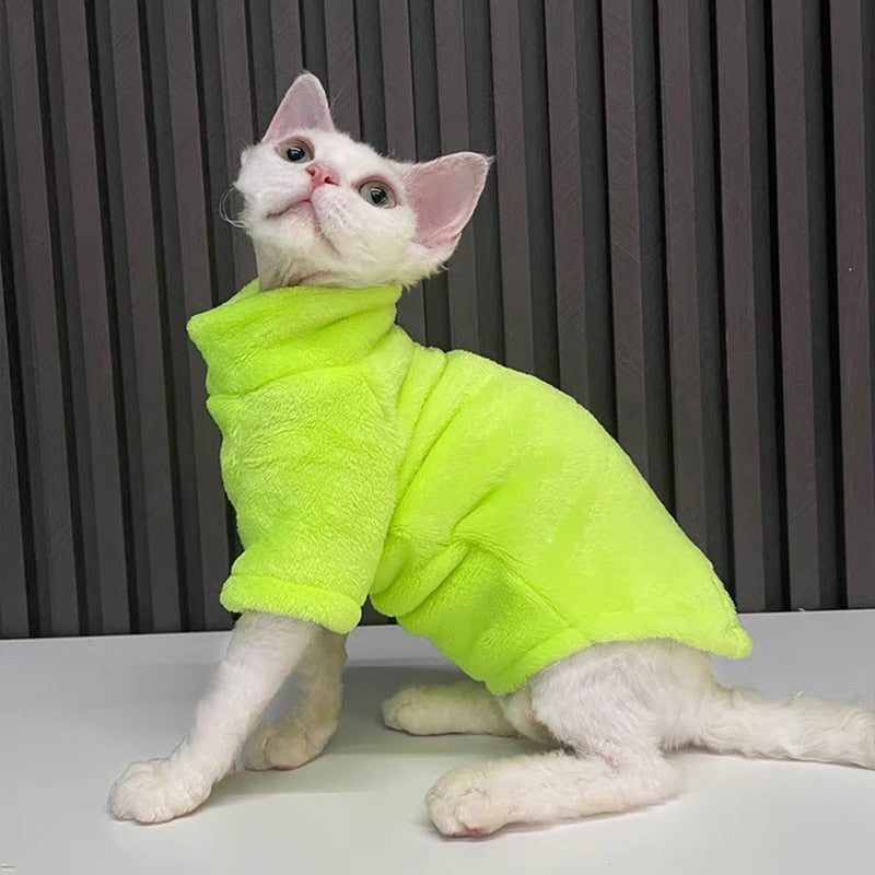 Thick Winter Cat Clothes - Green / XS - Clothes for cats