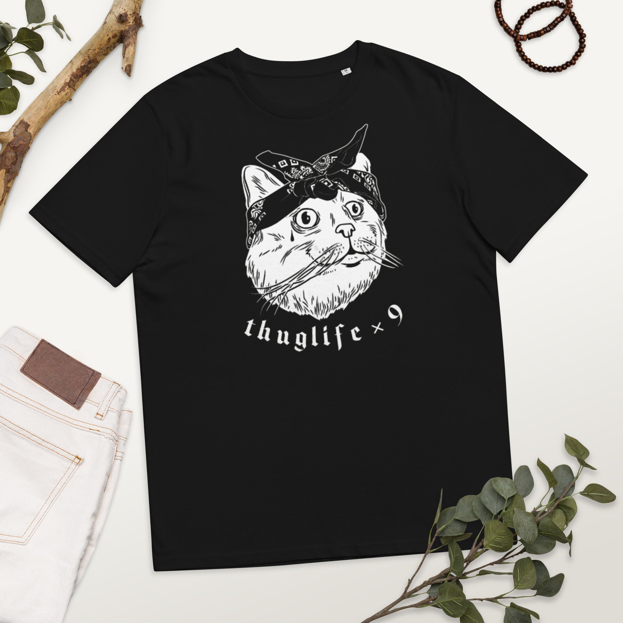 Thug Life cat shirt - Black / S