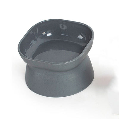 Tilted Cat Bowl - Grey - Cat Bowls