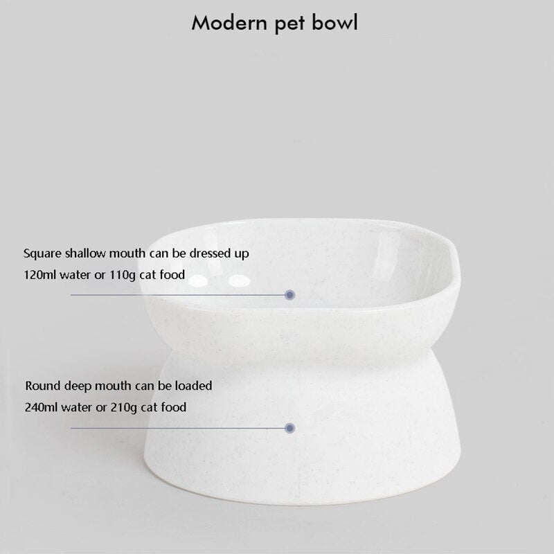 Tilted Cat Bowl - Cat Bowls