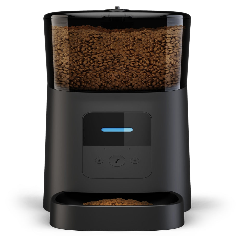 Timed Cat Food Dispenser - Black Smart APP - Cat Food