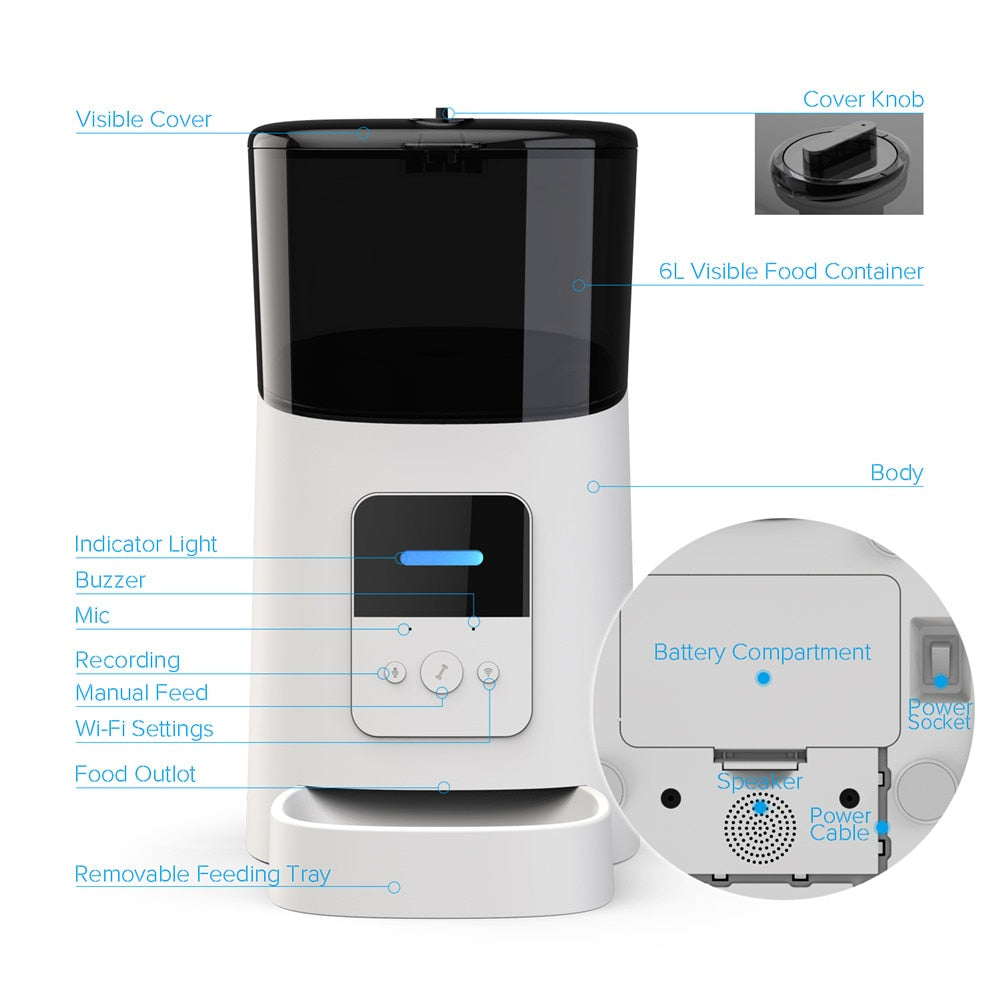 Timed Cat Food Dispenser - Cat Food Dispenser