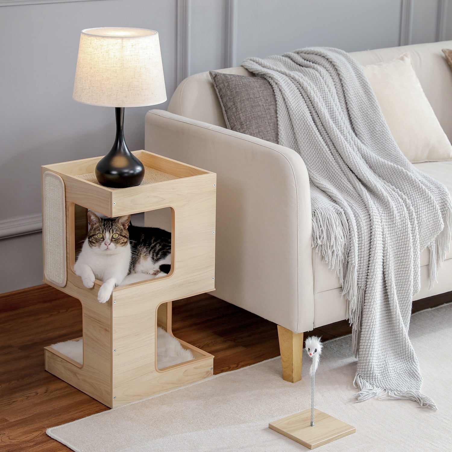 Tiny Furniture Cat Tree - Beige / United States