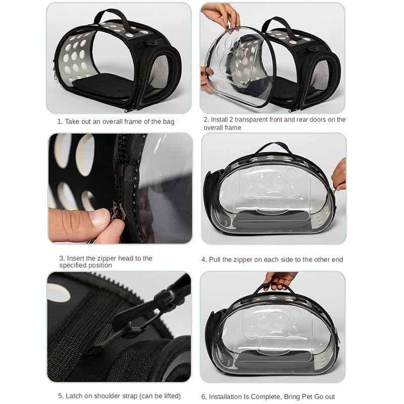 Transparent Cat Carrier Bag - Transparent Cat Carrier Bag