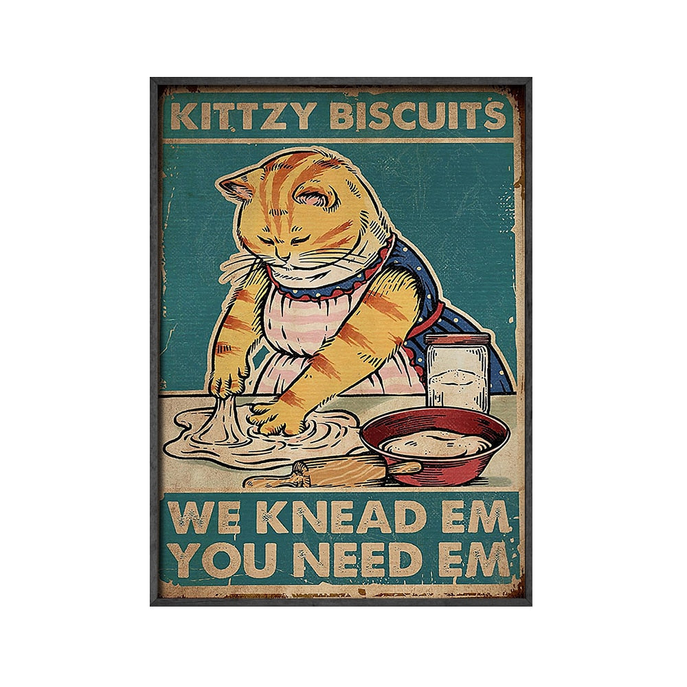 Vintage Black Cat Posters - Cat poster