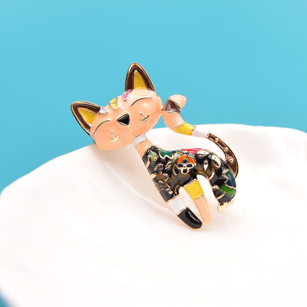 Vintage cat Brooch - vintage cat brooch