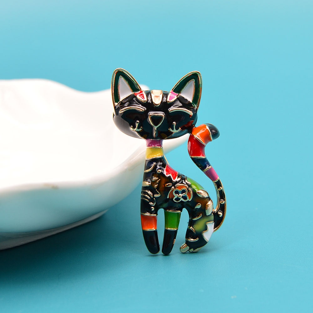 Vintage cat Brooch - vintage cat brooch