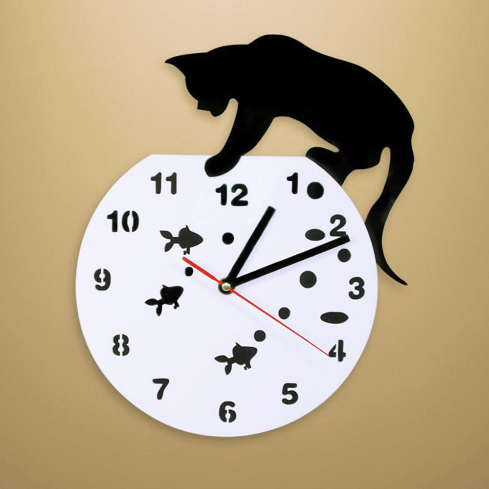 Vintage Cat Clock