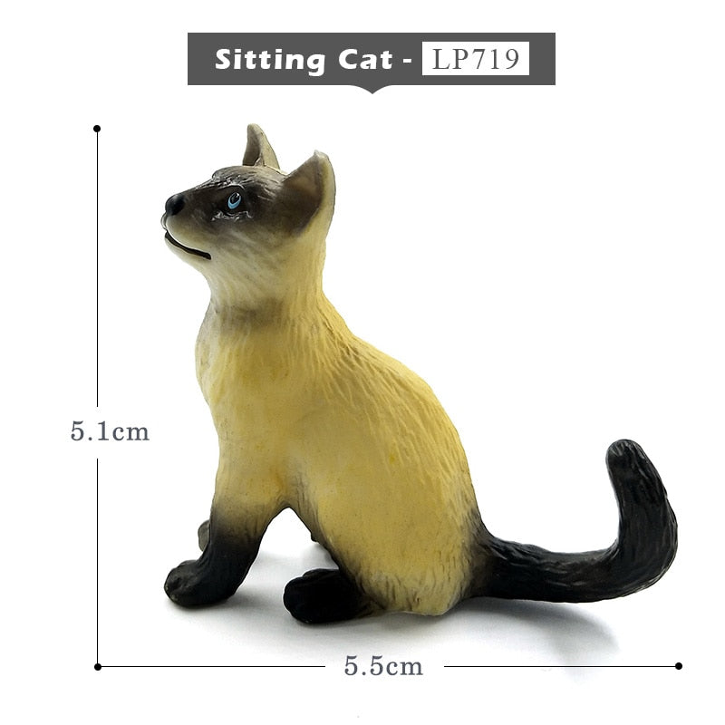 Vintage Siamese Cat Figurines - Sitting