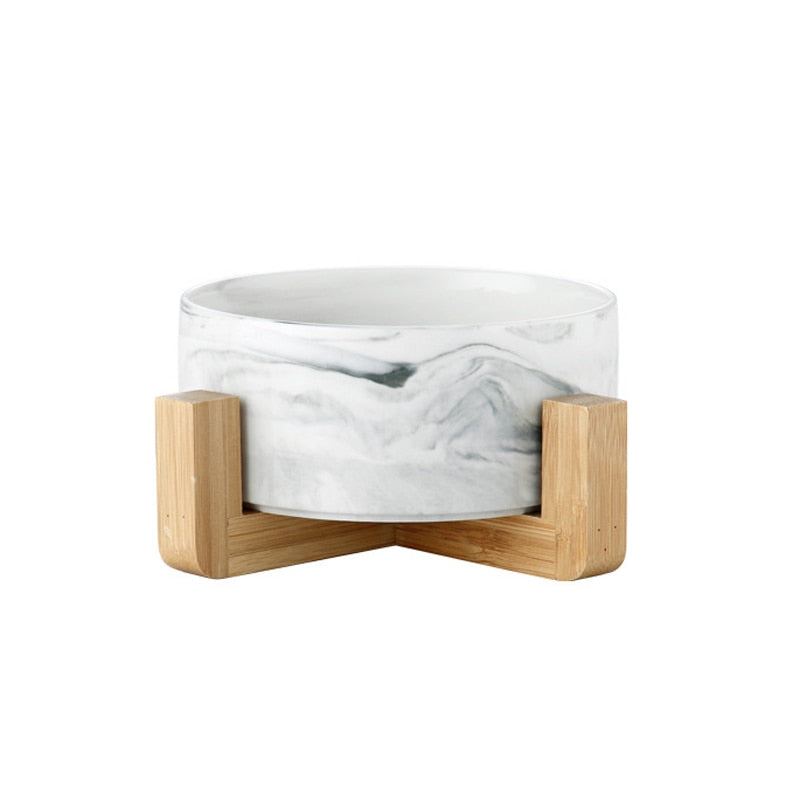 Water Bowls for Cats - Gray bamboo frame B / S - Cat Bowls