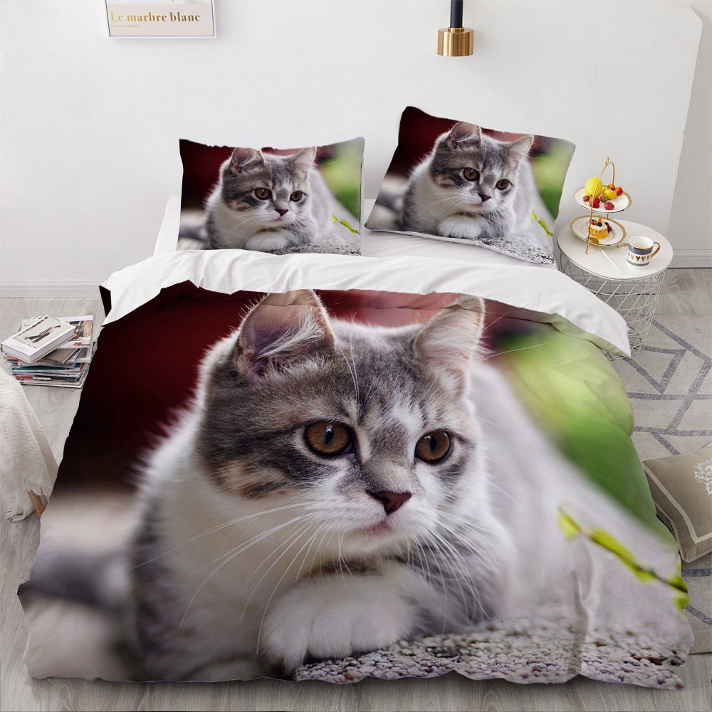 White Cat Duvet Cover