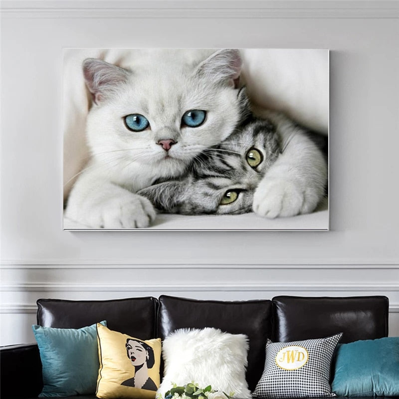 White Cat Painting
