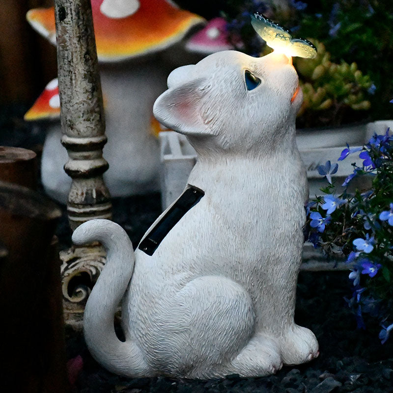 White Cat Statue