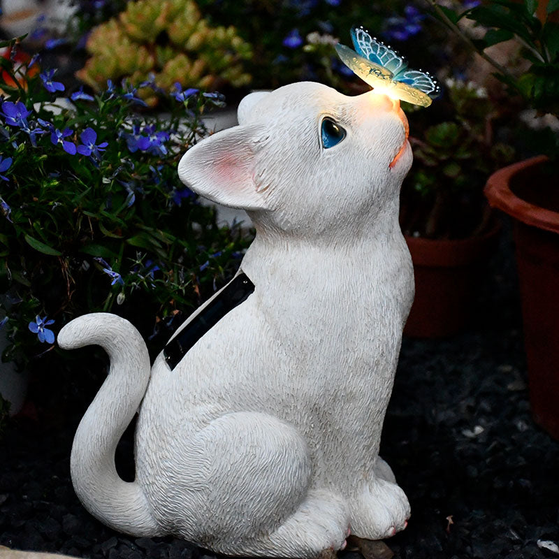 White Cat Statue