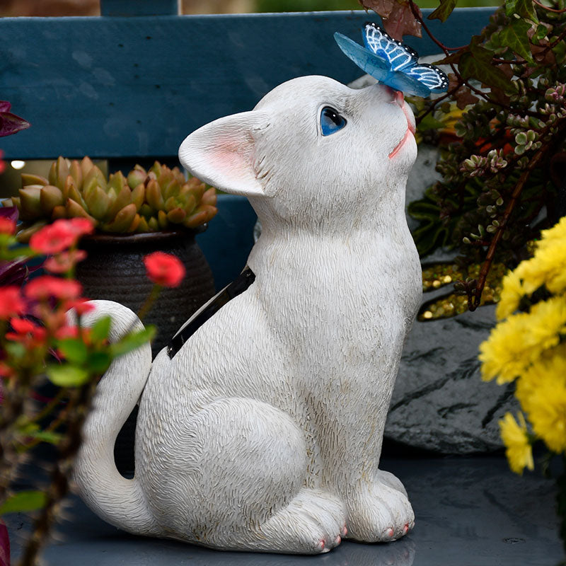 White Cat Statue