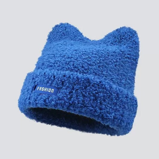 Women Cat Beanie - Blue / 56-58cm - Cat beanie