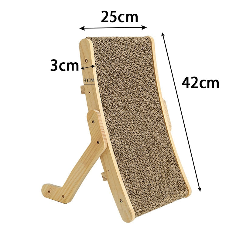 Wooden Cat Scratch Post - Brown - Cat scratching post