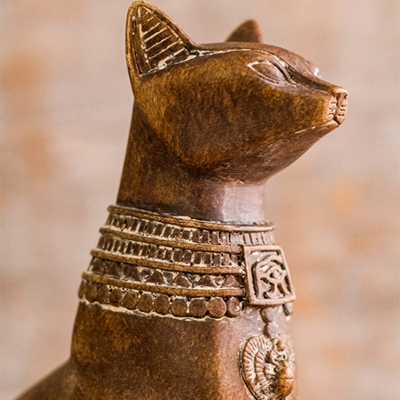 Wooden Cat Statues