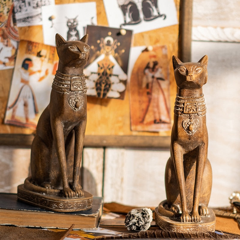 Wooden Cat Statues