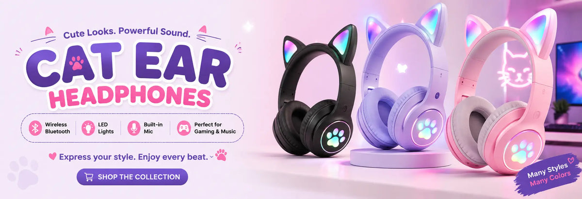 Cat Ear Headphones – Cute, Wireless & LED Styles