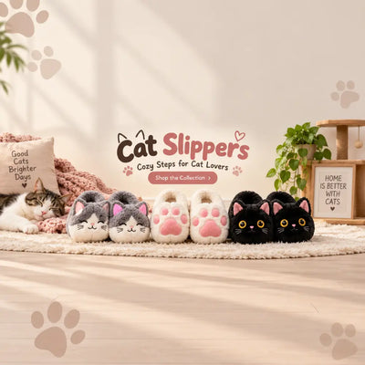 cat slippers for cat moms and cat dads