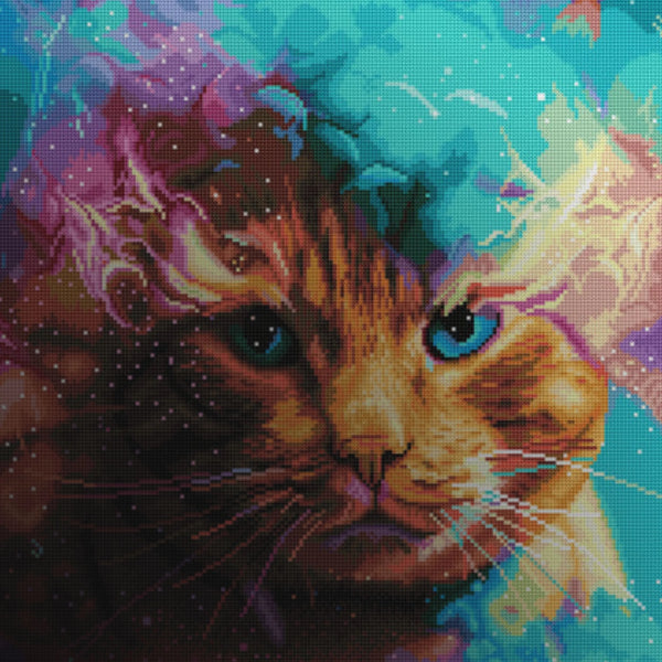 I can't believe I spent 10 hours Diamond Painting this cute cat. 
