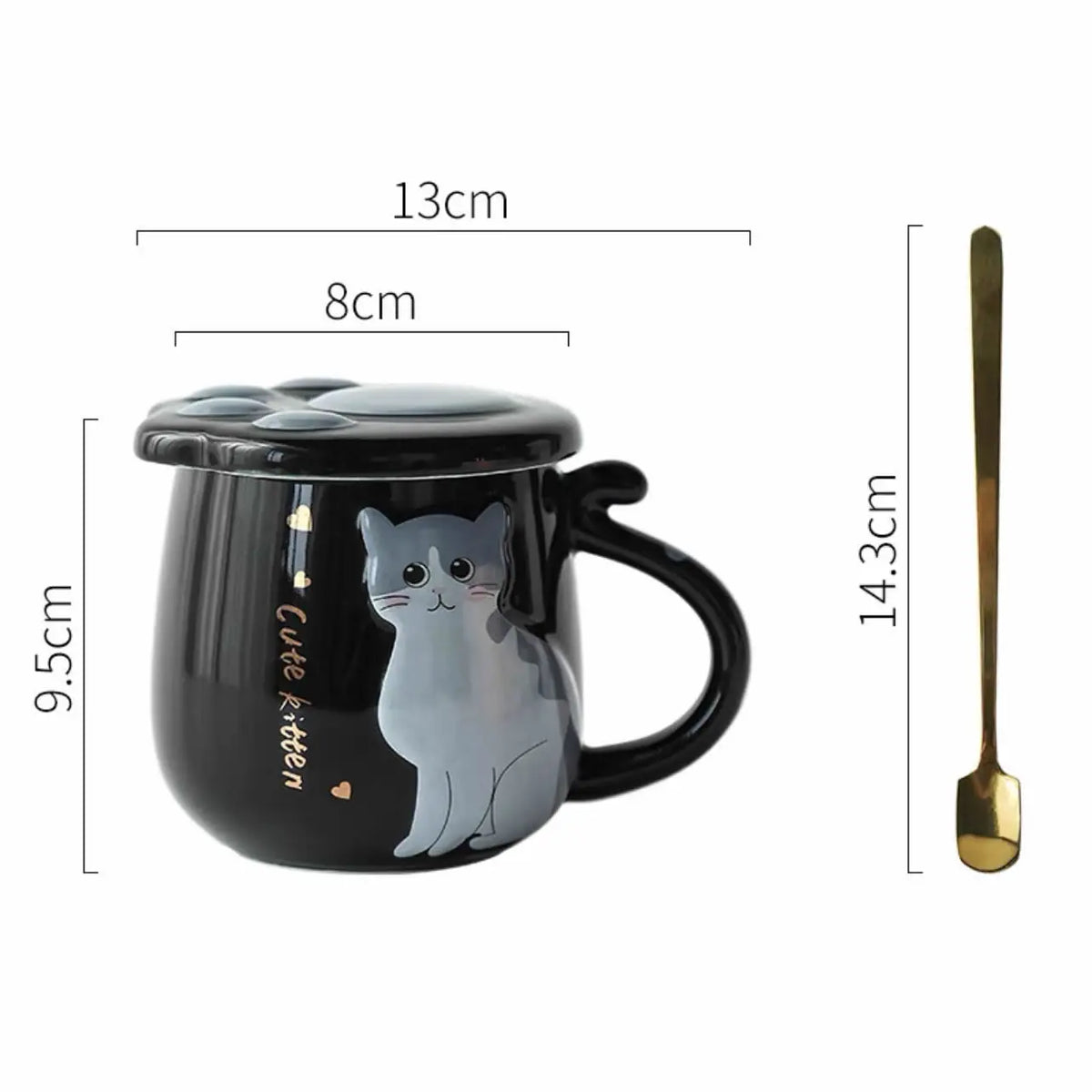 Tasse de chat de minuit