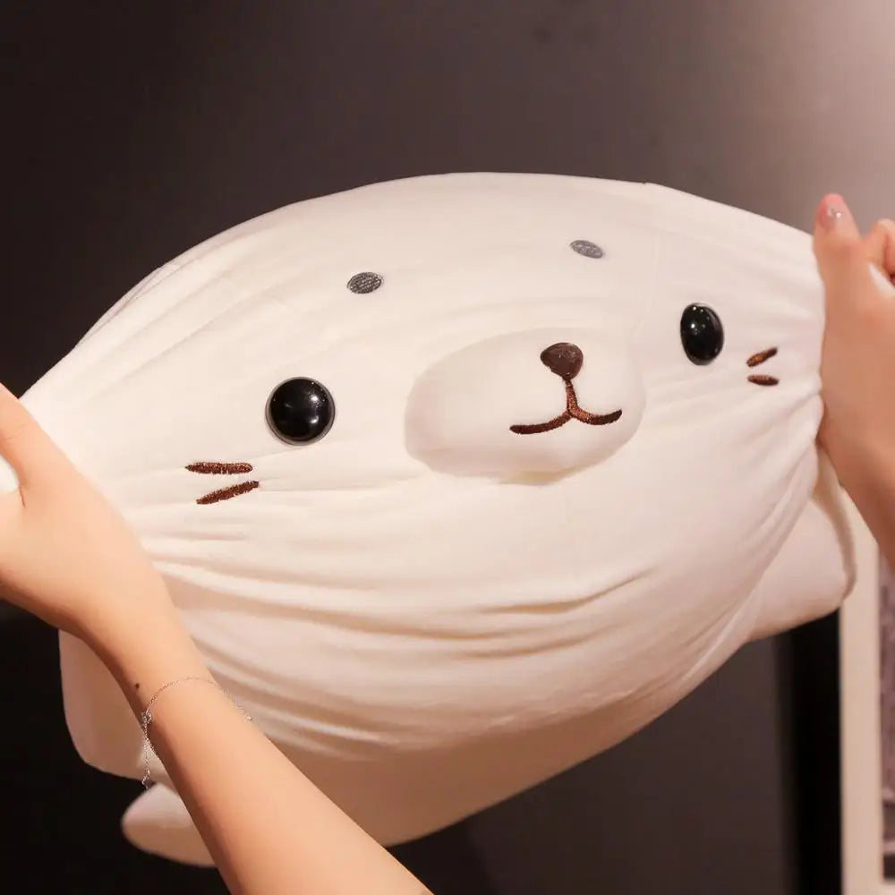 Lying Seal Plush Toy Pillow, 50 or 60 cm Stuffed Animal