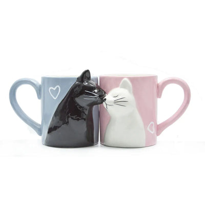 Küssende Katzenbecher