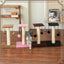 Basic Kitten Scratching Post With Top Perch and Two Hanging Ball Toys