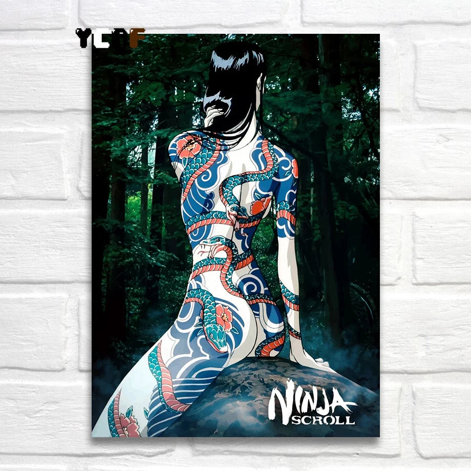 Tattoo Cats Canvas Print, Vintage Tattoo Parlor Cat Wall Art