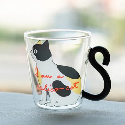Tasse de chat en verre
