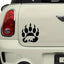 Bear Paw Print Sticker with Bear Silhouette, 5.1 x 6 Inch