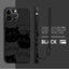 Peeking Black Cat Phone Case With Side Paw Print Design and Wrist Lanyard