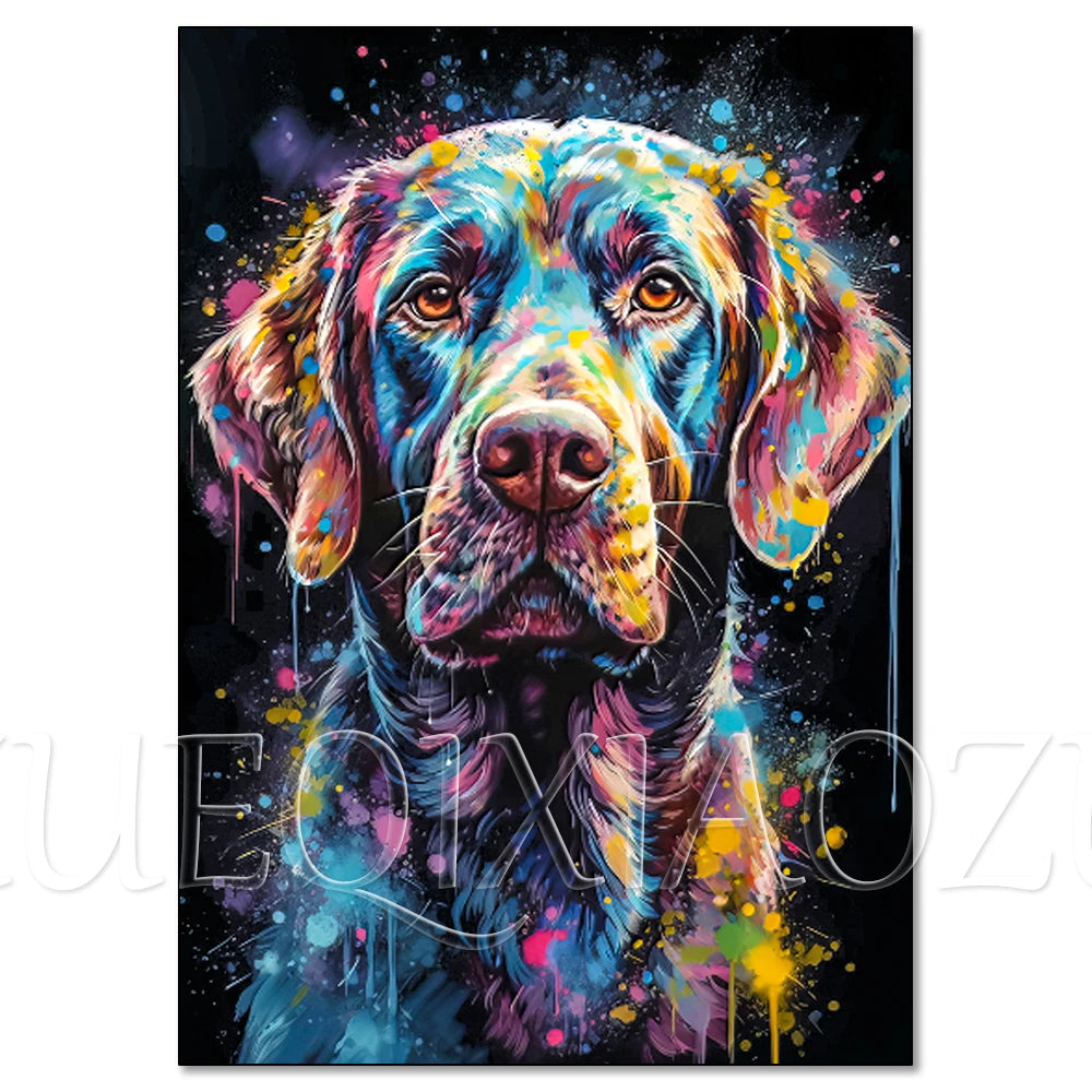 Colorful Lion Diamond Painting Kit, 5D Full Drill Big Cat Art