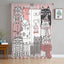 Cartoon Cat Sheer Curtains, Printed Voile Window Panels Set of 2
