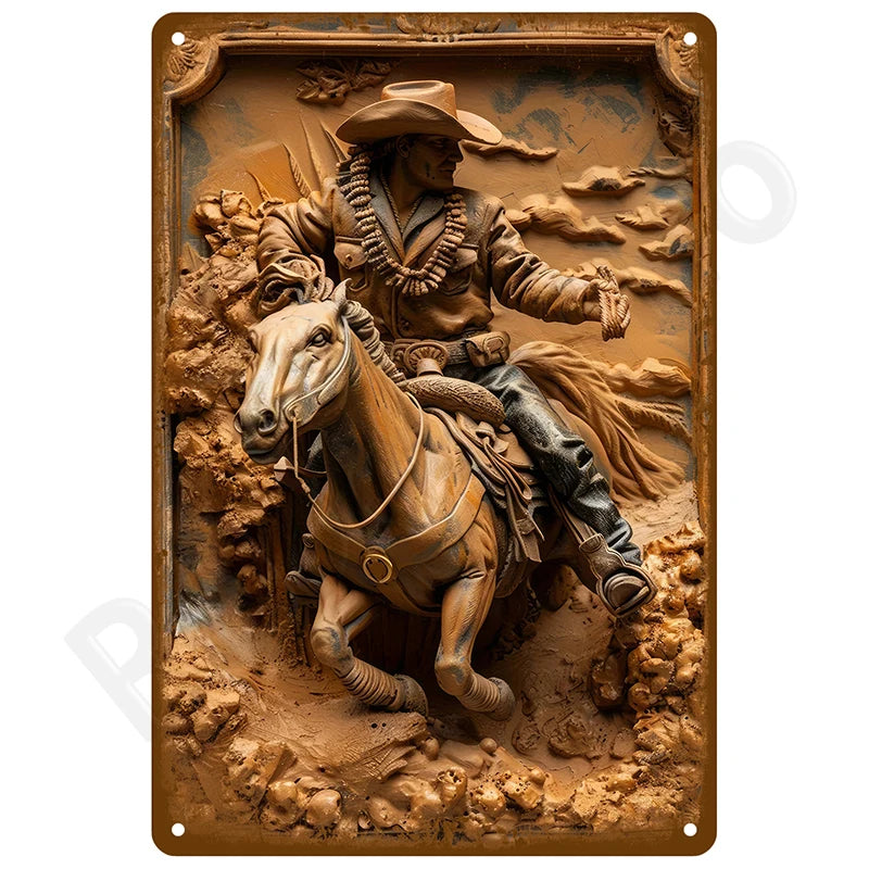 Retro Metal Tin Sign, 8 x 12 Inch Vintage Wall Plaque