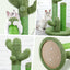 Cactus Cat Scratching Post with 3 Sisal Poles and Dangling Ball