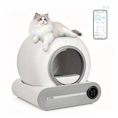Smart Automatic Cat Litter Box – Self-Cleaning WiFi Litter Box with Odor Control, Weight Sensors & Large Waste Capacity